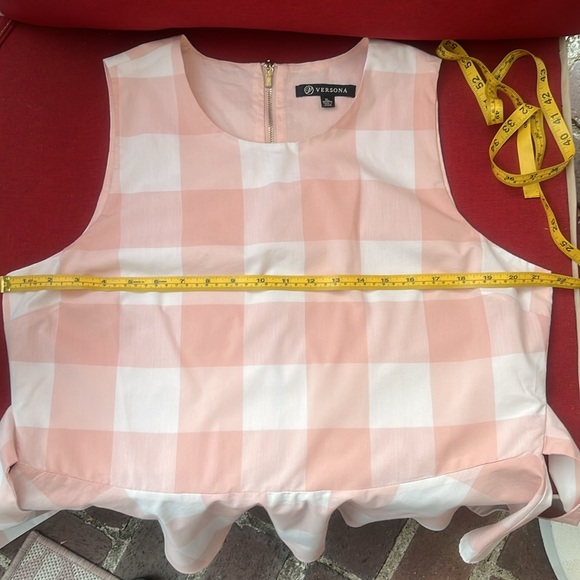 Buffalo Check Sleeveless Peplum Tank - Picture 9 of 10